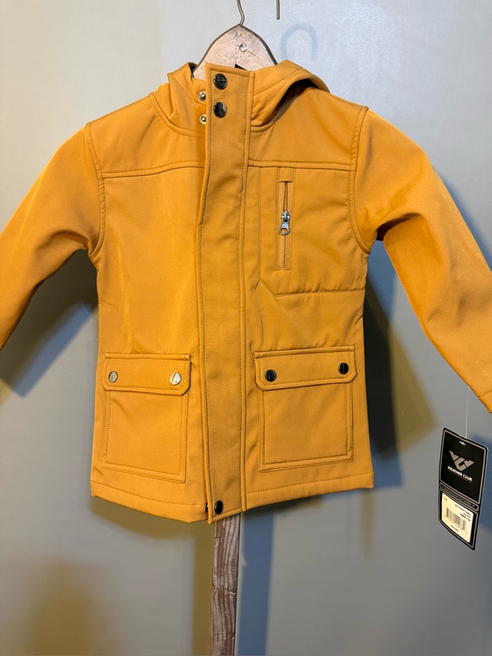 Weather Club Kids' Hooded Timber Tan Jacket Sz 5/6